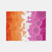 Bruisende Boheemse Groovy Abstract Lesbische Pride Fleece Deken (Voorkant (Horizontaal))