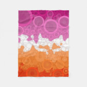 Bruisende Boheemse Groovy Abstract Lesbische Pride Fleece Deken (Voorkant)