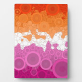 Bruisende Boheemse Groovy Abstract Lesbische Pride Fotoplaat (voorkant)