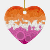 Bruisende Boheemse Groovy Abstract Lesbische Pride Keramisch Ornament (Achterkant)