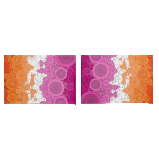 Bruisende Boheemse Groovy Abstract Lesbische Pride Kussensloop (Voorkant-Set)