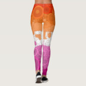 Bruisende Boheemse Groovy Abstract Lesbische Pride Leggings (Achterkant)