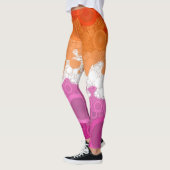 Bruisende Boheemse Groovy Abstract Lesbische Pride Leggings (Links)