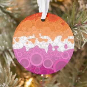 Bruisende Boheemse Groovy Abstract Lesbische Pride Ornament