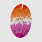 Bruisende Boheemse Groovy Abstract Lesbische Pride Ornament (voorkant)