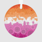 Bruisende Boheemse Groovy Abstract Lesbische Pride Ornament (achterkant)