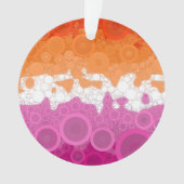 Bruisende Boheemse Groovy Abstract Lesbische Pride Ornament (voorkant)