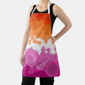 Bruisende Boheemse Groovy Abstract Lesbische Pride Schort (Insitu)