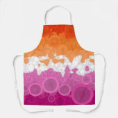 Bruisende Boheemse Groovy Abstract Lesbische Pride Schort (Voorkant)