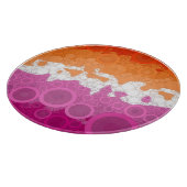 Bruisende Boheemse Groovy Abstract Lesbische Pride Snijplank (Hoek)