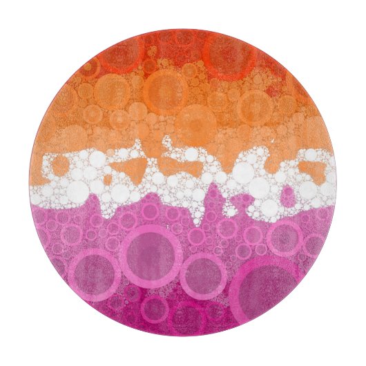 Bruisende Boheemse Groovy Abstract Lesbische Pride Snijplank (Voorkant)