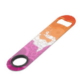 Bruisende Boheemse Groovy Abstract Lesbische Pride Speed Flessenopener (Voorkant Gekanteld)
