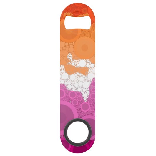 Bruisende Boheemse Groovy Abstract Lesbische Pride Speed Flessenopener (Voorkant)