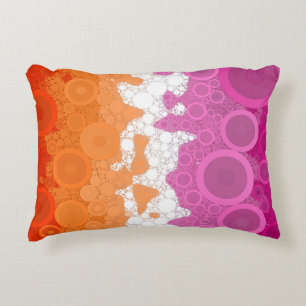 Bruisende Boheemse Groovy Abstracte Lesbische Prid Accent Kussen