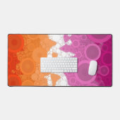 Bruisende Boheemse Groovy Abstracte Lesbische Prid Bureaumat (Keyboard & Muis)