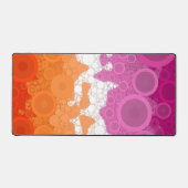 Bruisende Boheemse Groovy Abstracte Lesbische Prid Bureaumat (Voorkant)