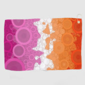 Bruisende Boheemse Groovy Abstracte Lesbische Prid Golfhanddoek (Horizontaal)