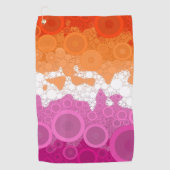 Bruisende Boheemse Groovy Abstracte Lesbische Prid Golfhanddoek (Voorkant)