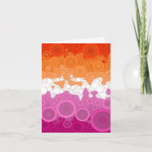 Bruisende Boheemse Groovy Abstracte Lesbische Prid Kaart