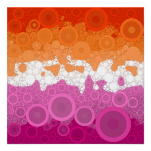 Bruisende Boheemse Groovy Abstracte Lesbische Prid Perfect Poster