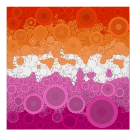 Bruisende Boheemse Groovy Abstracte Lesbische Prid Perfect Poster (Voorkant)