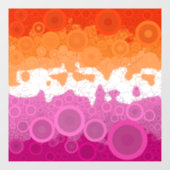 Bruisende Boheemse Groovy Abstracte Lesbische Prid Raamsticker (Vel)