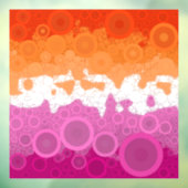 Bruisende Boheemse Groovy Abstracte Lesbische Prid Raamsticker (Vel 3)