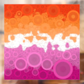 Bruisende Boheemse Groovy Abstracte Lesbische Prid Raamsticker (Vel 2)