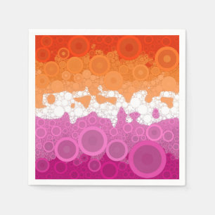 Bruisende Boheemse Groovy Abstracte Lesbische Prid Servet