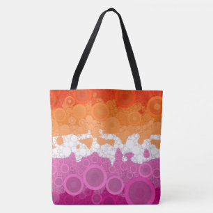 Bruisende Boheemse Groovy Abstracte Lesbische Prid Tote Bag