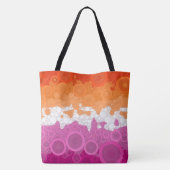 Bruisende Boheemse Groovy Abstracte Lesbische Prid Tote Bag (Achterkant)