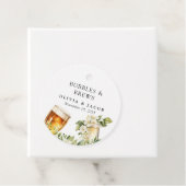 Bruisende borrels en drankjes koppel bruiloft bedankjes labels (In situ)