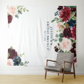 Bruisende Bourgogne Achtergrond Foto Booth Huwelij Wandkleed (In Situ (horizontaal))