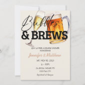 Bruisende Brouwsels Rustieke Houten Bier Couples B Kaart (Voorkant)