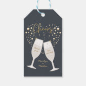 Bruisende Bruiloft Champagne Bedankt Cadeaulabel (Voorkant)