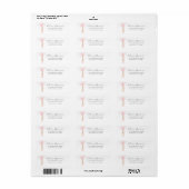 Bruisende Bruiloft Pink Retouradres Etiket (Full Sheet)