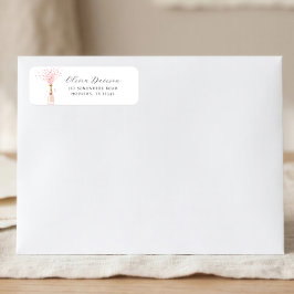 Bruisende Bruiloft Pink Retouradres Etiket
