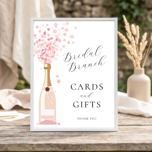 Bruisende Bruiloftsontbijt Roze Kaarten Cadeaus Br Poster