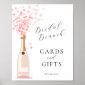 Bruisende Bruiloftsontbijt Roze Kaarten Cadeaus Br Poster (Voorkant)
