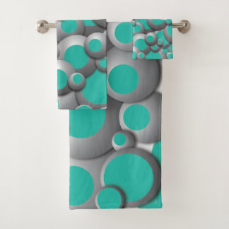 Bruisende bubbels Blauwgroen Bad Handdoek