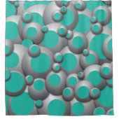 Bruisende bubbels Blauwgroen Douchegordijn (Voorkant)