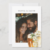 Bruisende bubbels en drankjes koppel bruiloftsfoto kaart (Achterkant)