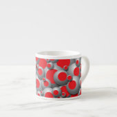Bruisende bubbels rood espresso kop (Voorkant rechts)