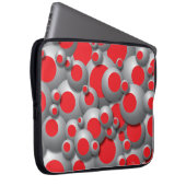 Bruisende bubbels rood laptop sleeve (Voorkant Rechts)
