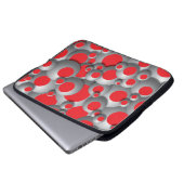 Bruisende bubbels rood laptop sleeve (Voorkant onderkant)