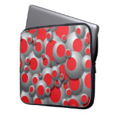 Bruisende bubbels rood laptop sleeve (Voorkant Links)