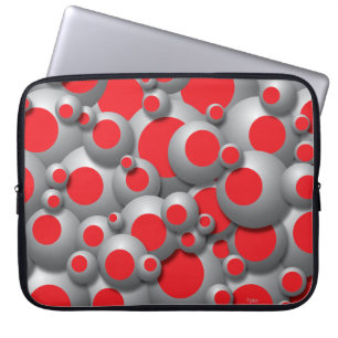 Bruisende bubbels rood laptop sleeve
