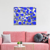 Bruisende bubbels Royal Blue Canvas Print (Insitu (Woonkamer))
