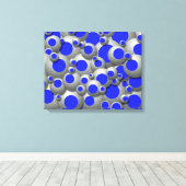 Bruisende bubbels Royal Blue Canvas Print (Insitu (Houten vloer))