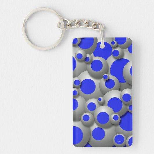 Bruisende Bubbles Royal Blue Sleutelhanger (Voorkant)